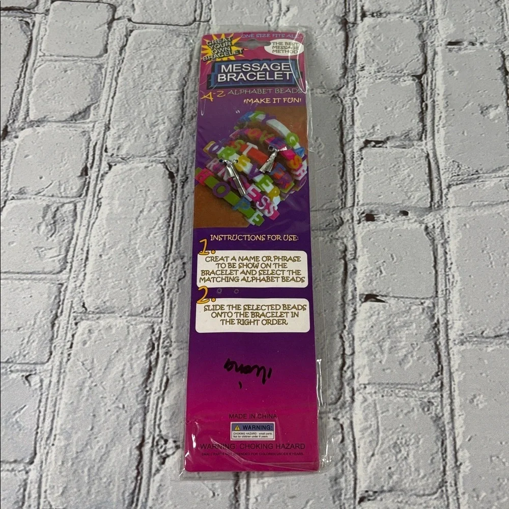 Message Bracelet Create Your Own A-Z Alphabet Beads New